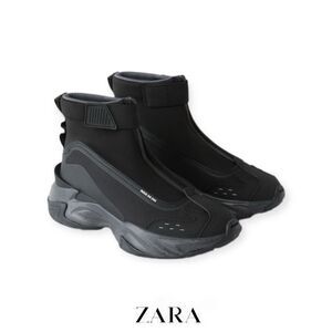 ZARA Kids | Black | TECHNICAL HIGH-TOP SNEAKERS